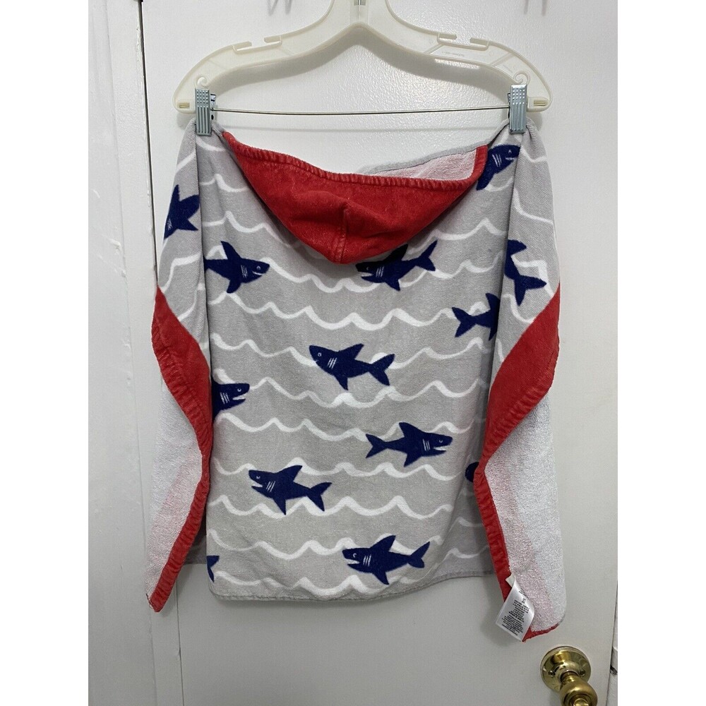 pottery barn shark towel 23x 34 cotton kid toddler Vintage